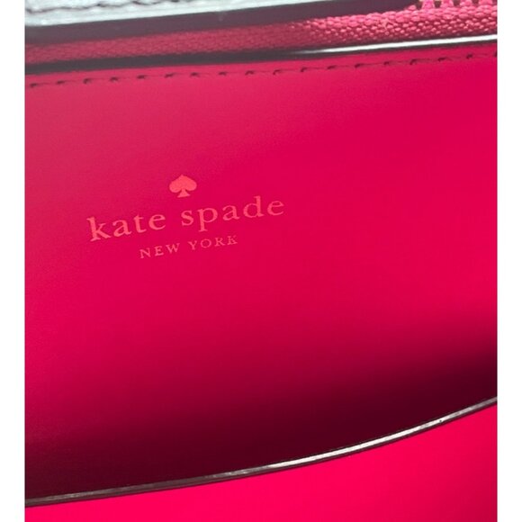 Kate Spade Arbour Hill Kyra Sweetheart Crossbody Hand Bag Black Pink Leather*Rea - Picture 6 of 16